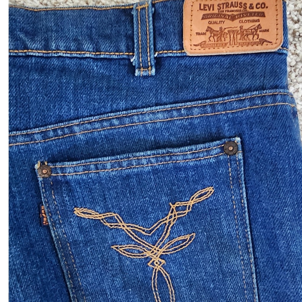 LEVI'S 70's VTG Blue Tab Gold Lettering Flare Jeans USA STREETWEAR INDIE SLEASE